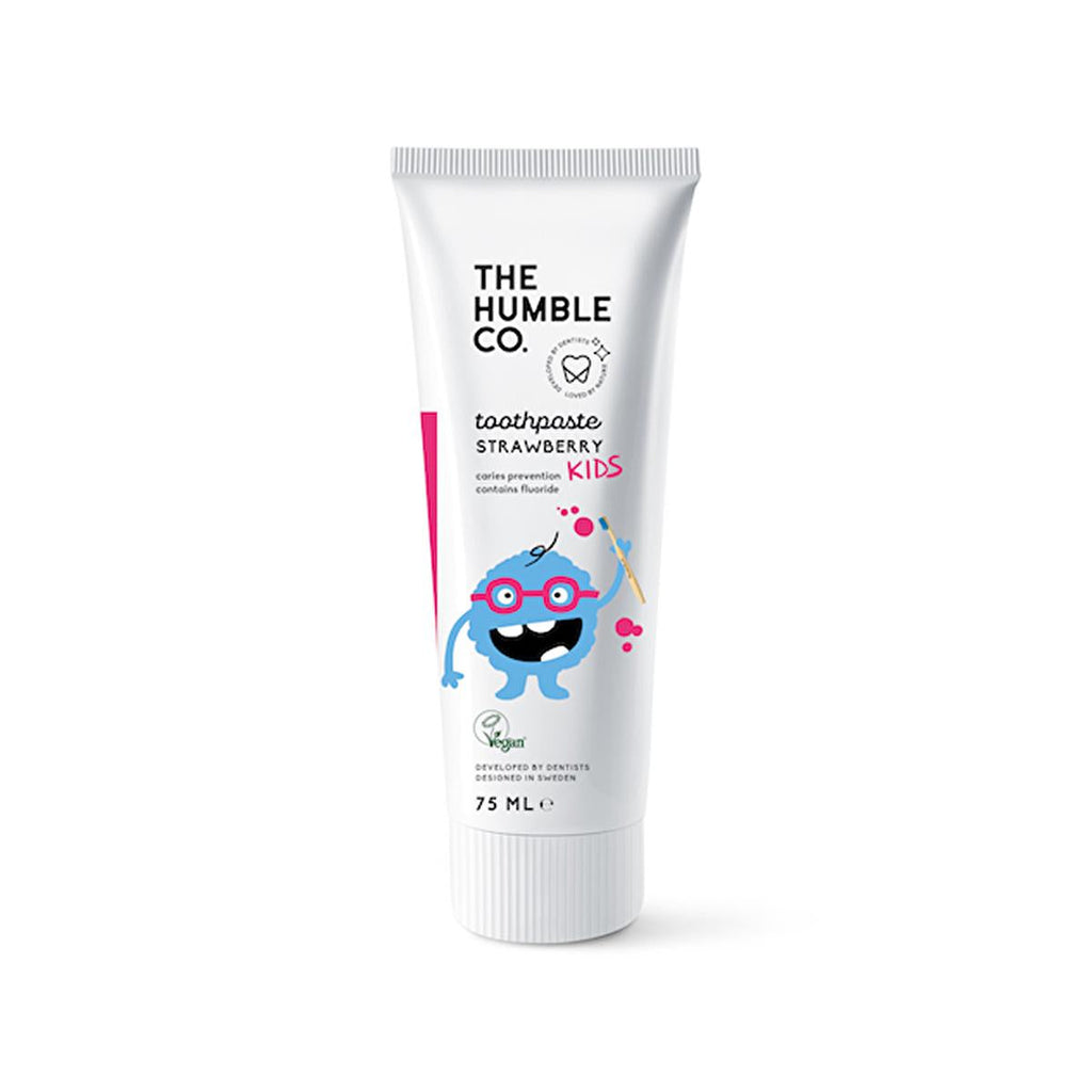 Humble Co. Natural Toothpaste for Kids - Vegan, Gluten-Free, Strawberry Flavor