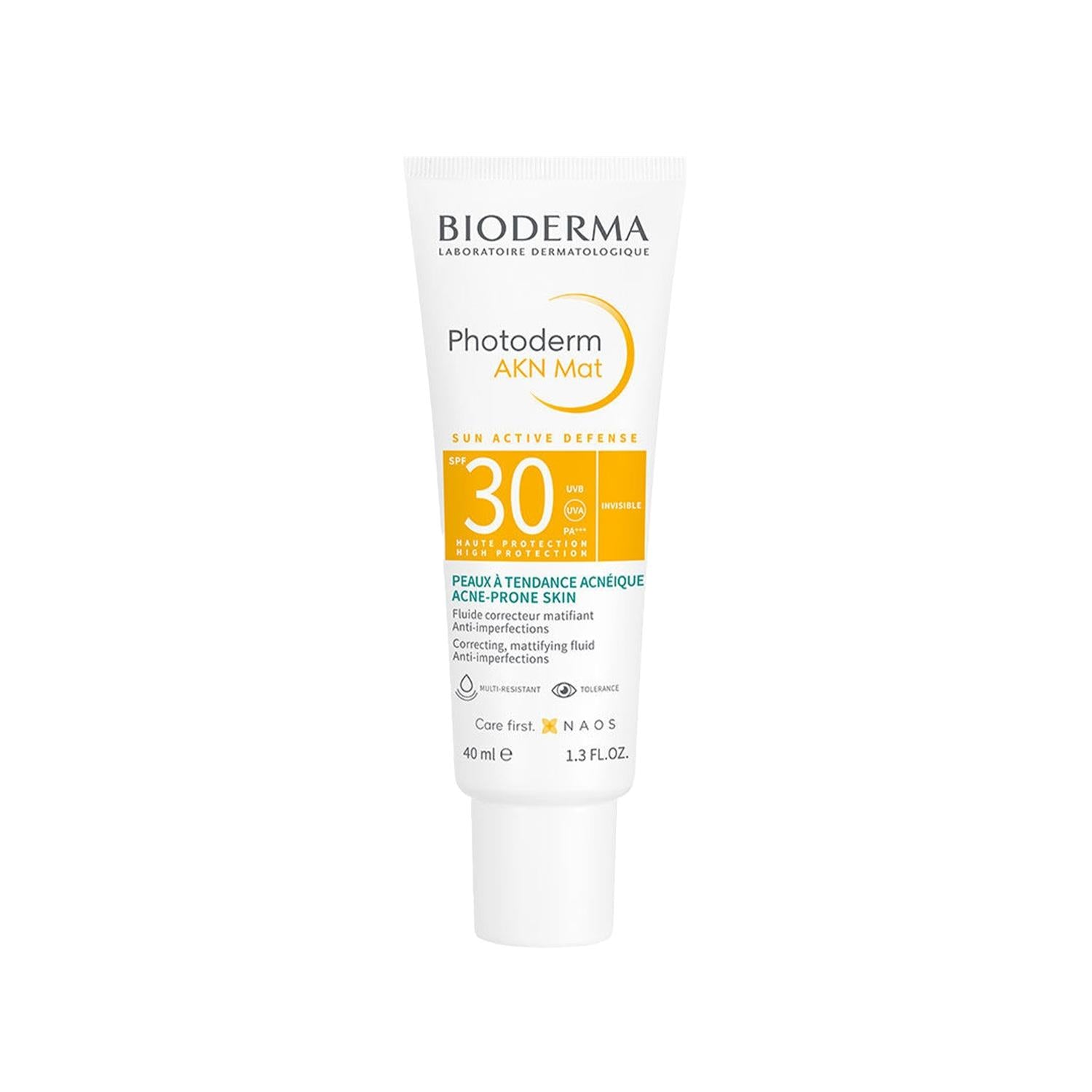 Bioderma Photoderm AKN MAT SPF 30+ Sunscreen: Oil-Free Protection for Oily & Acne-Prone Skin - Mattifying & Non-Comedogenic