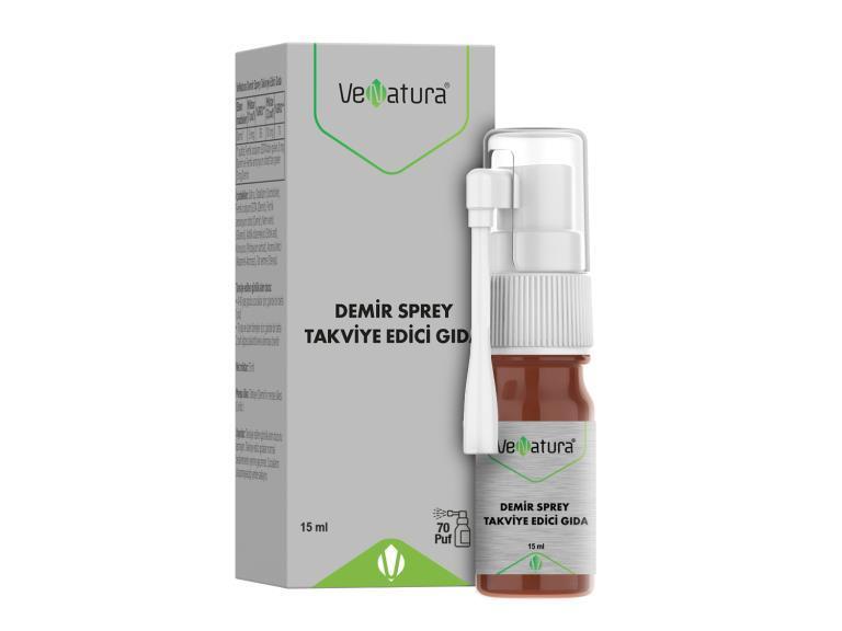 Venatura Demir Sprey 15 Ml - Iron Supplement Spray for Children & Adults - Supports Healthy Iron Levels