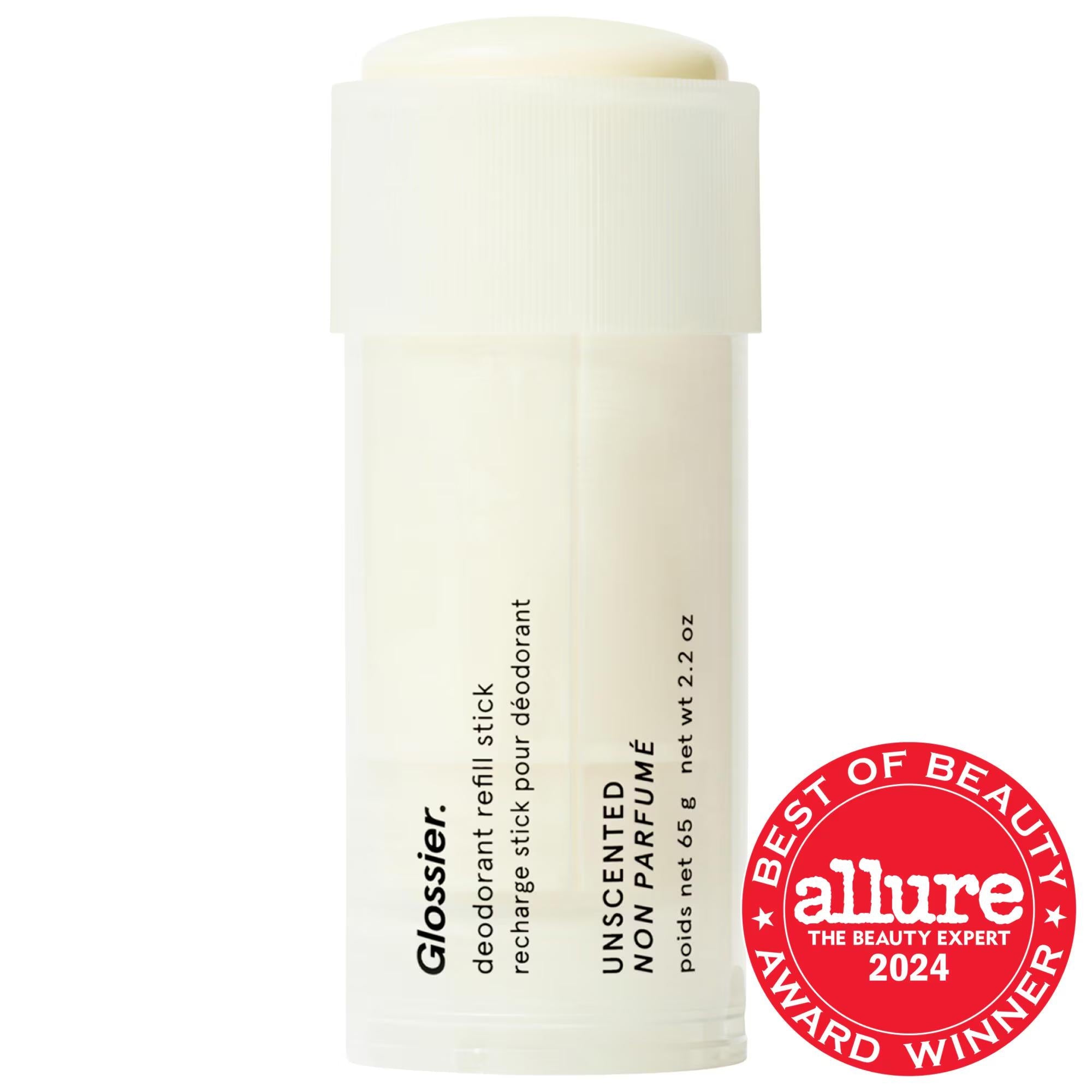 Glossier Refillable Aluminum-Free Deodorant Stick - Natural Deodorant with Coconut Oil for Sensitive Skin, Refillable Case Compatible