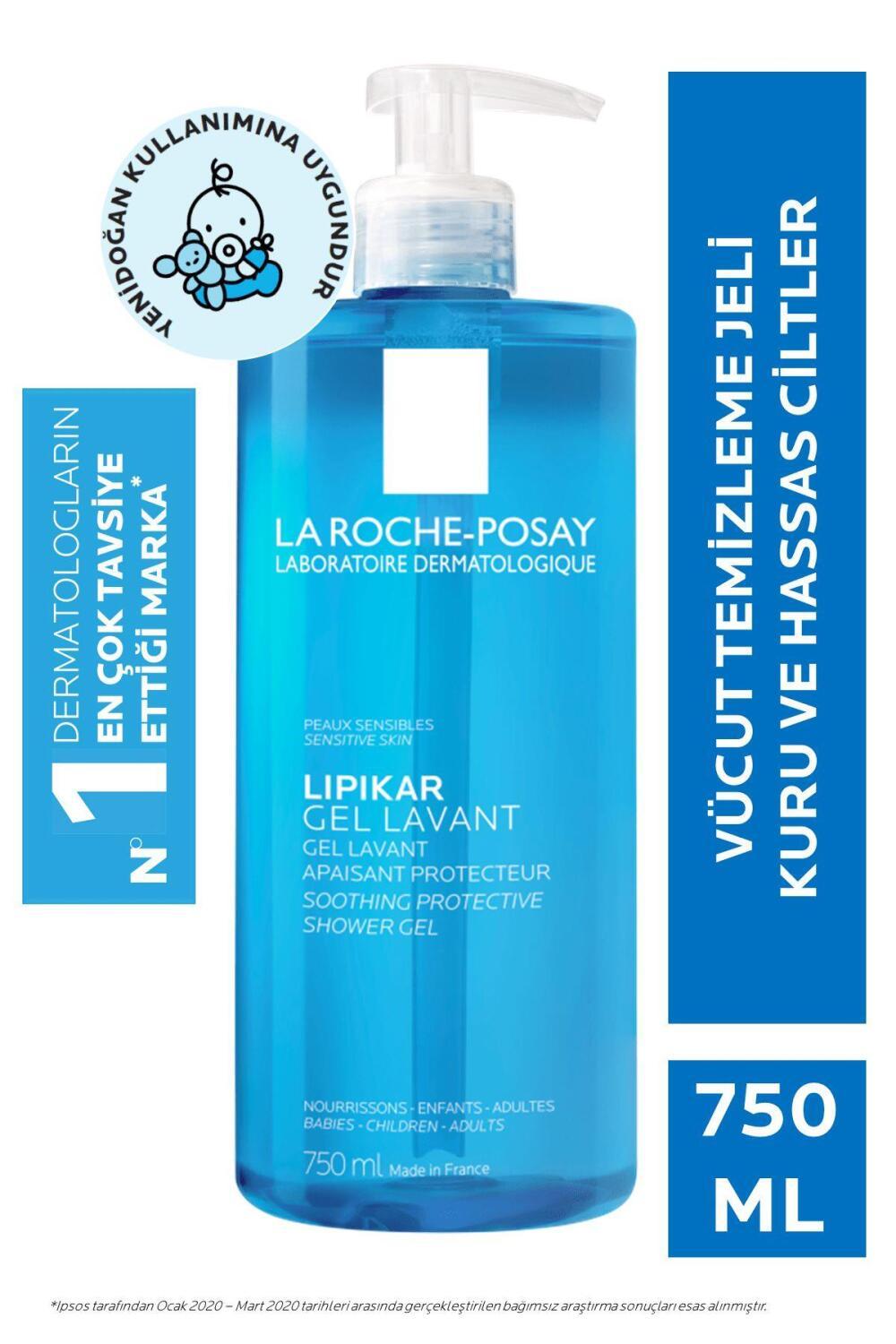 La Roche Posay Lipikar Cleansing Gel for Sensitive Skin - Gentle, pH Balanced Skincare for Babies & Adults (25.36 fl oz)