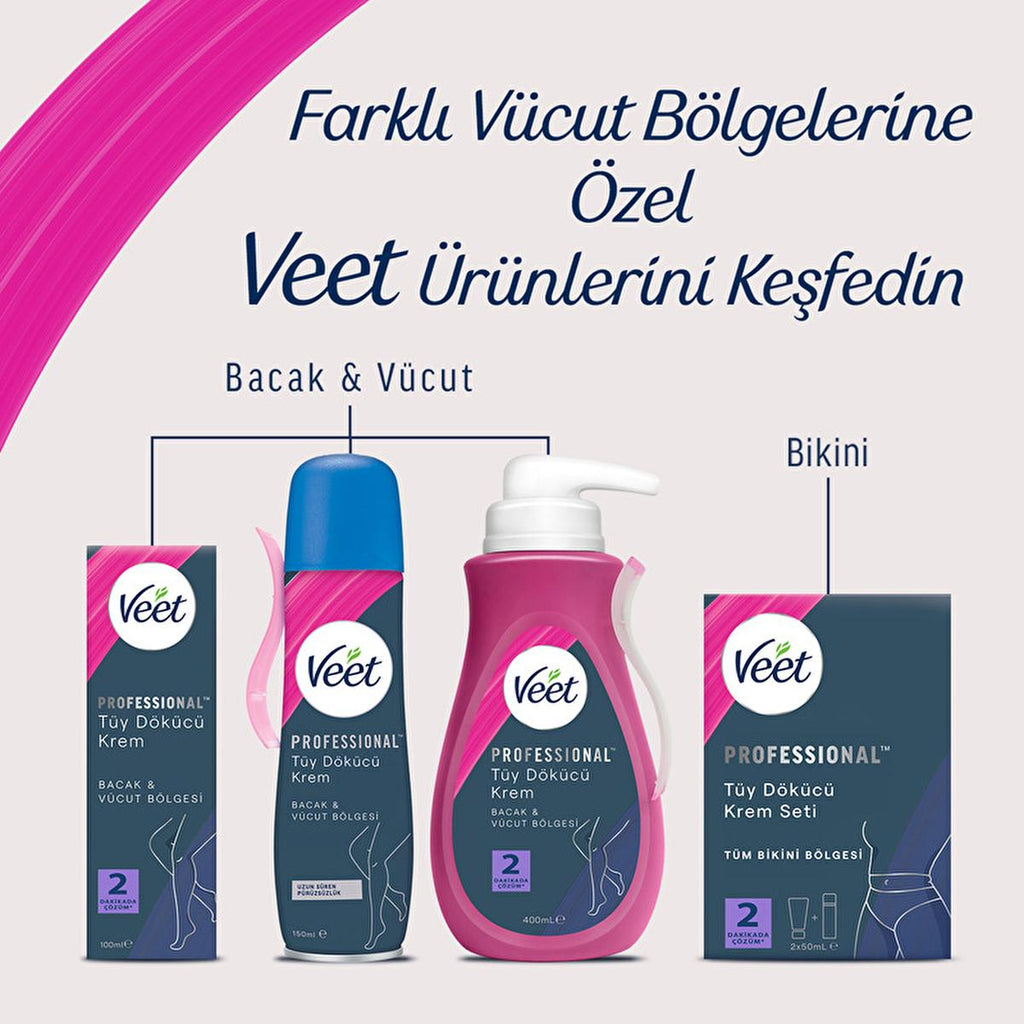 Veet Hair Removal Cream Spray for Sensitive Skin - 5.07 fl oz, Long-Lasting Smoothness