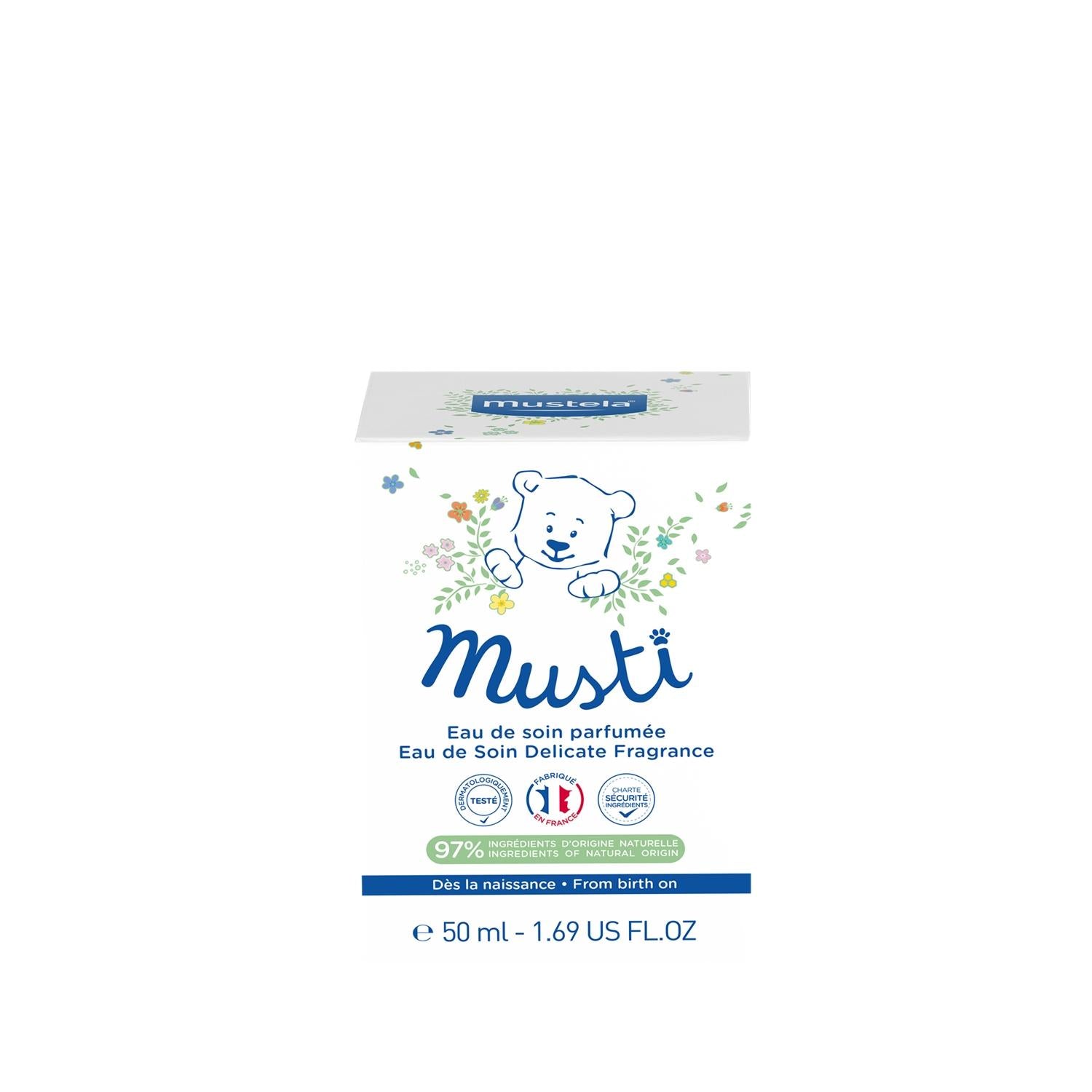 Mustela Musti Eau de Soin 50 ml - Gentle Baby Care Product for Sensitive Skin