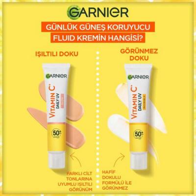 Garnier Vitamin C Face Moistizer with SPF50+ - Daily Face Cream for Sensitive Skin, Vegan Friendly