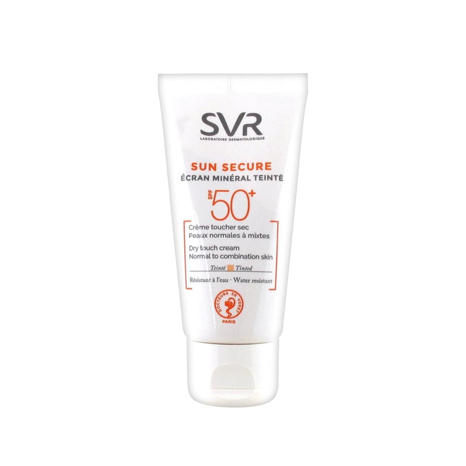 SVR Sun Secure Ecran Mineral Spf50+ Sunscreen Cream for Sensitive Skin - 60ml Mineral Sunscreen