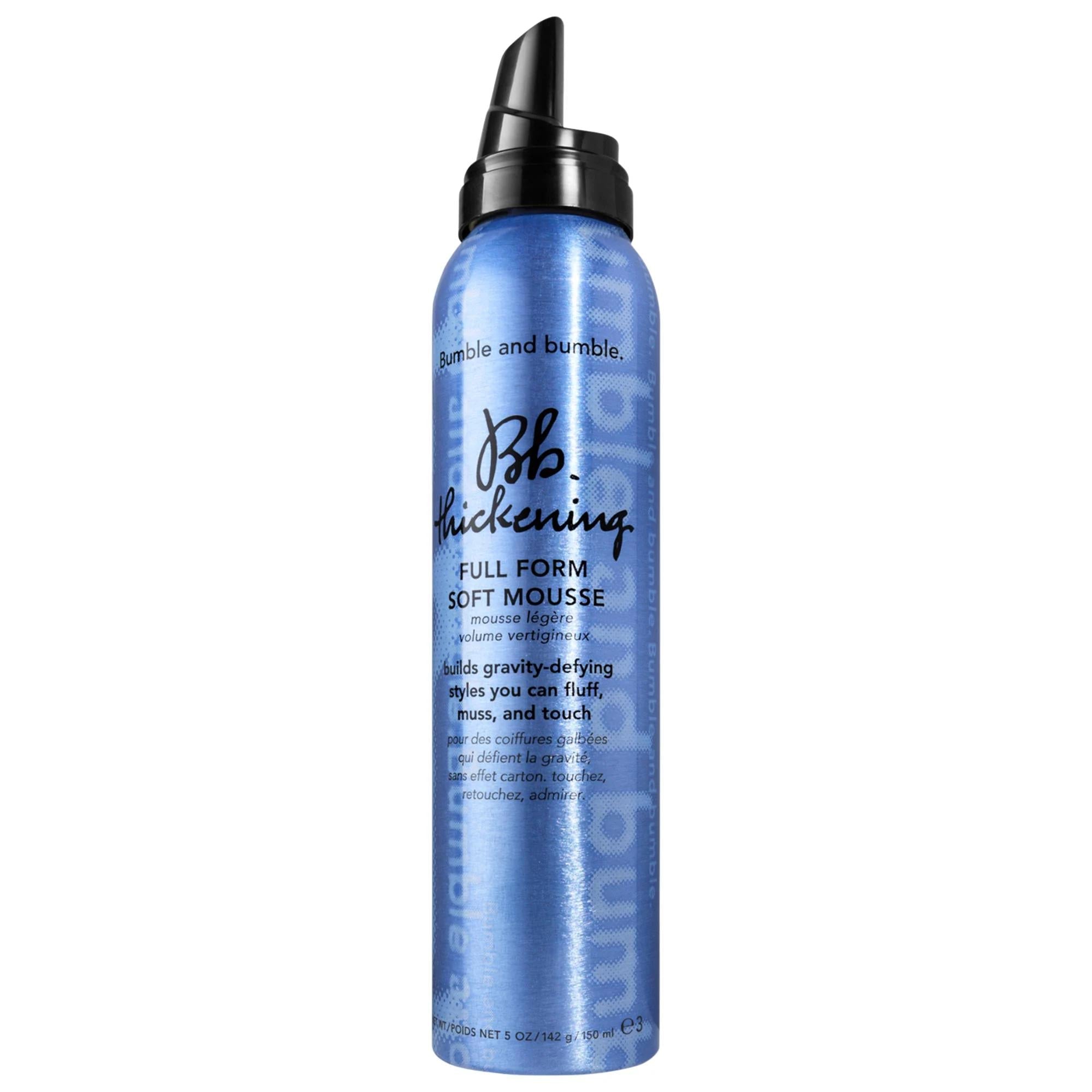 Full Form Thickening Hair Mousse: Weightless Volume & Heat Protection for Fine Hair - Soft Hold, Crunch-Free, Volumizing Formula