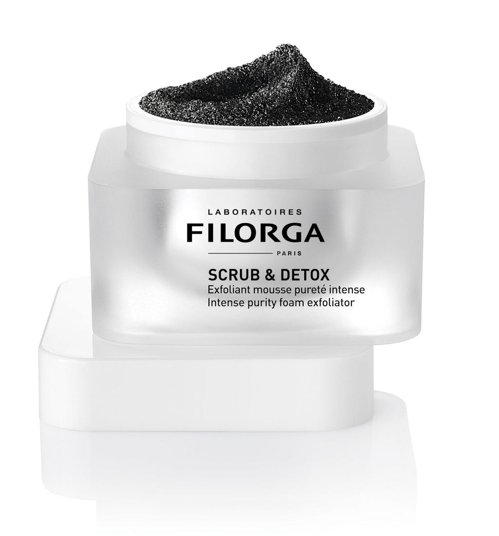 Filorga Scrub & Detox Mask: 5-Minute Exfoliating & Pore Cleansing Facial Mask for Brighter, Smoother Skin | Active Charcoal Detox