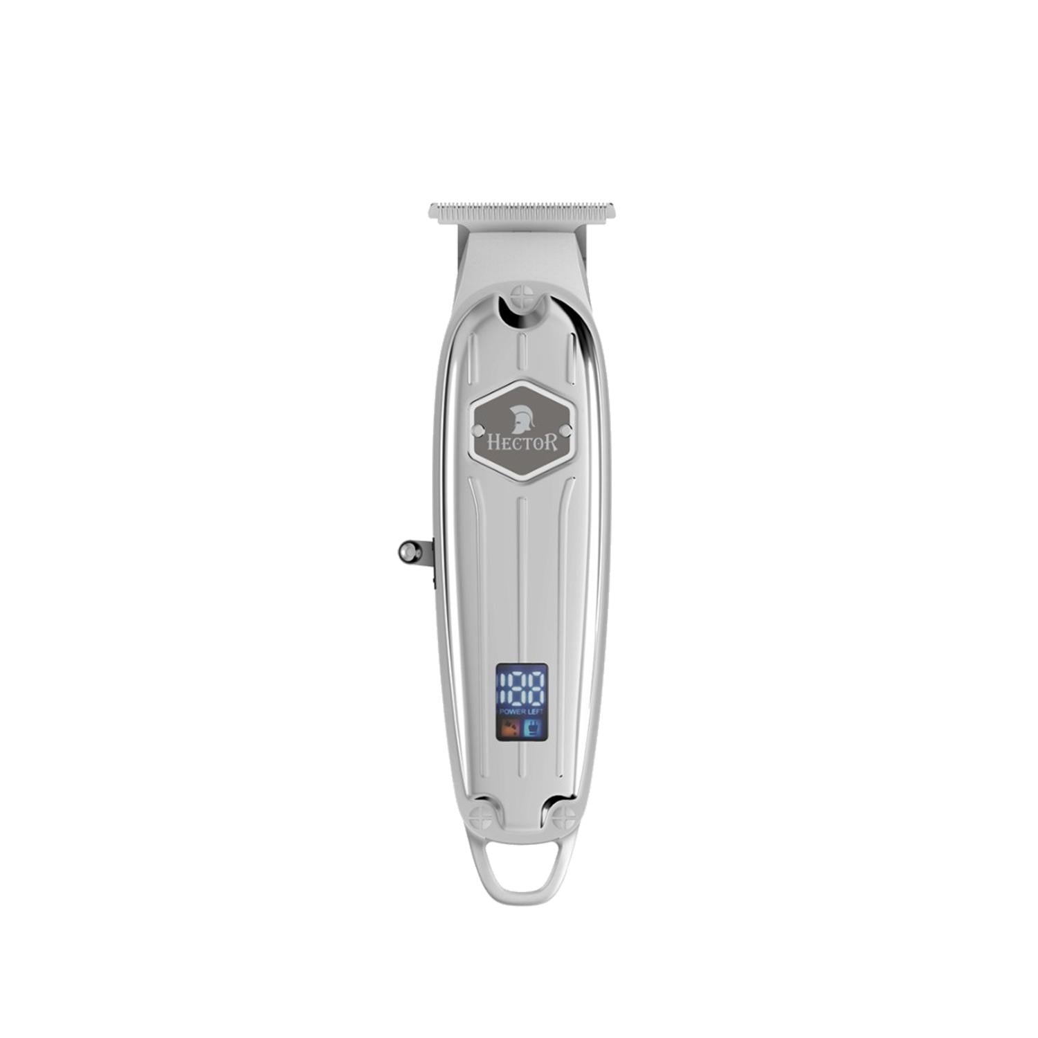 Hector - Troy Zero İ3 Hair Clipper with Silver Motif Display - Professional Grade Precision Cutting