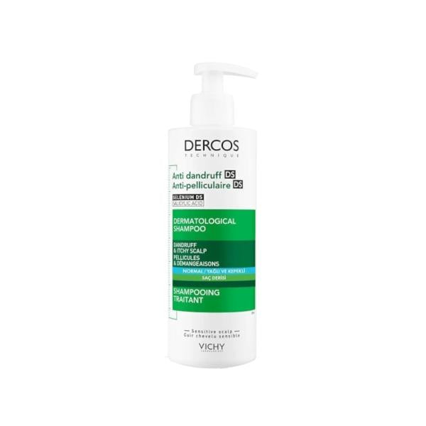 Vichy Dercos Anti-Dandruff Shampoo for Oily Hair - Dermatologically Tested, Selenium Sulfide, 13.20 fl oz