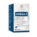 Naturalnest Omega-3 1200mg Fish Oil Capsules - 60 Softgels for Heart Health Support