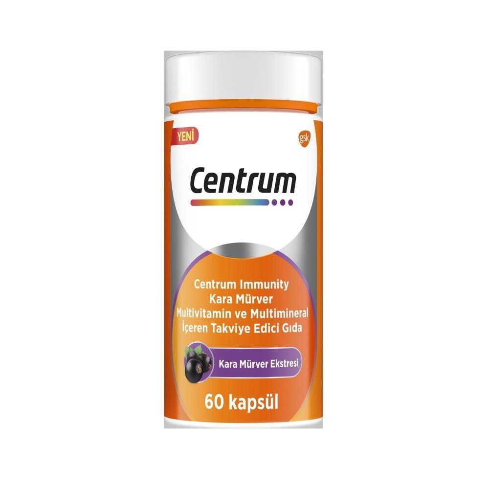 Centrum Immunity Supplement - Boosts Immune System with Vitamin C, Zinc & Elderberry Extract - 60 Capsules