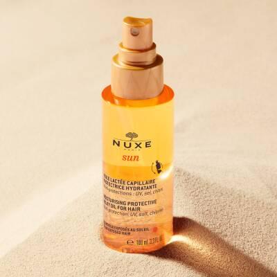 Nuxe Sun Hair Sunscreen: UV Protection & Hydrating Hair Oil for Beach & Swimming - Protects Hair from Sun, Salt, Chlorine - 3.38 fl oz