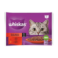 Whiskas Wet Cat Food Pouches: Classic Meals for Healthy Cats - Chicken & Beef, Complete Nutrition, Healthy Skin & Urinary Support
